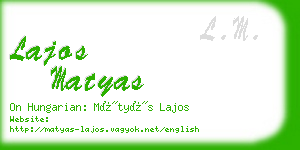 lajos matyas business card